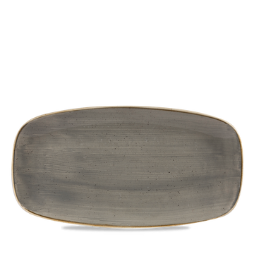Peppercorn Grey Chefs' Oblong Plate 29.8 x 15.3cm